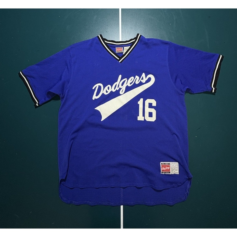 Vintage 80s Los Angeles‎ Dodgers Baseball Jersey Mens XL Rawlings Rare Blue Mesh